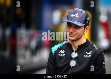 Barcelona, Spanien. 01. Juni 2023. Esteban Ocon (FRA) Alpine F1-Team. 01.06.2023. Formel-1-Weltmeisterschaft, Rd 8, Spanischer Grand Prix, Barcelona, Spanien, Vorbereitungstag. Das Foto sollte wie folgt lauten: XPB/Press Association Images. Kredit: XPB Images Ltd/Alamy Live News Stockfoto