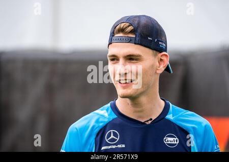 Circuit de Barcelona-Catalunya, Barcelona, SpainMonaco, 1. Juni 2023: Logan SarSergeant, während des Formel-1-Grand Prix von Monaco Stockfoto