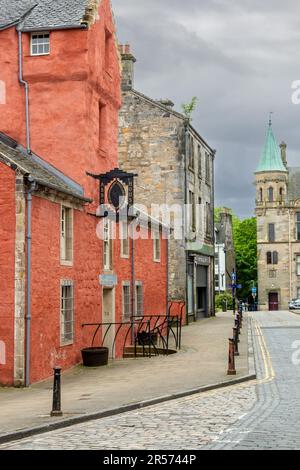 Abbot House ist das älteste säkulare Gebäude in Dunfermline Stockfoto