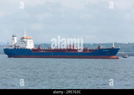 PATERNA ist ein Chemikalien-/Öltanker, der 2006 von der QIUXIN-WERFT in SHANGHAI, CHINA, gebaut wurde und früher als MARIHUANA PATERNA bekannt war Stockfoto