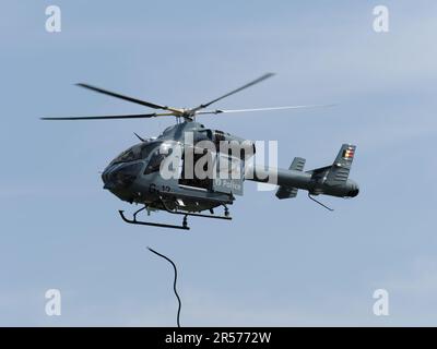 MD 900 Polizeihubschrauber. Stockfoto