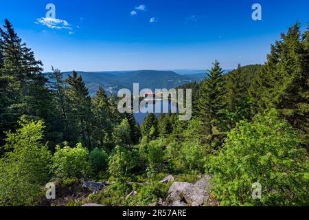 Der Mummelsee im Schwarzwald umgeben von Bergen Baden-Württemberg, Deutschland, Europa Stockfoto