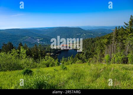 Der Mummelsee im Schwarzwald umgeben von Bergen Baden-Württemberg, Deutschland, Europa Stockfoto