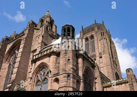 Liverpool, vereinigtes Königreich Mai, 16, 2023 Liverpool Cathedral Anglican, die größte Kathedrale im Vereinigten Königreich Stockfoto