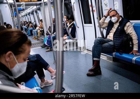 Italien, Rom, 2022-04-14. Tourismus durch die Stadt Rom, die italienische Hauptstadt, mit ihren Denkmälern und archäologischen Stätten. Italie, Rom, le 2022-04- Stockfoto