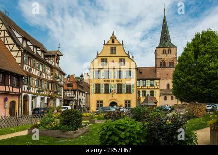 Rathaus, Turckheim, Grand Est, Haut-Rhin, Elsass, Frankreich Stockfoto