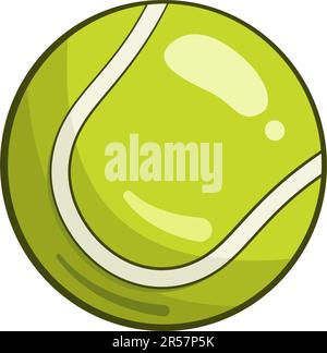 Tennisball. Zeichentrickfilm. Vektordarstellung Stock Vektor