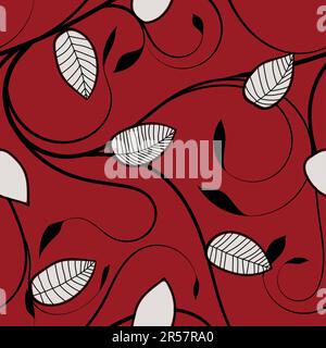 Schönes dekoratives Blumenmuster, nahtloser Vektorhintergrund, stilvolle Illustration Stockfoto