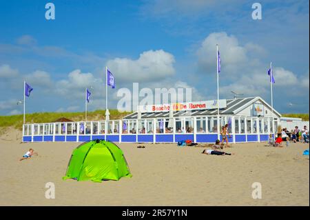 Strand in Paal 17, Texel Island, Nordsee, Nordholland, Niederlande Stockfoto