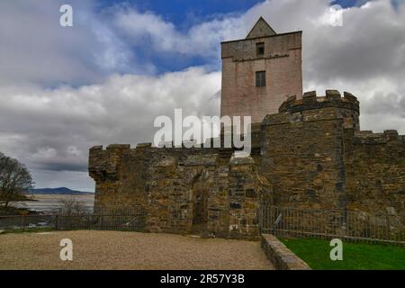 Doe Castle, in der Nähe von Creeslough, County Donegal, Doe Castle, Irland Stockfoto