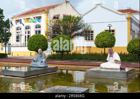 Al Mouhatamid Ibn Abbad Plaza, Mu'tamid, Silves, Algarve, Portugal Stockfoto