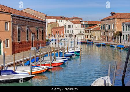 Canale di San Donato, Murano, Venedig, Venetien, Venedig, Regione del Veneto, Italien Stockfoto