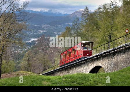 Seilbahn, Monte Bre, Lugano, Tessin, Schweiz Stockfoto