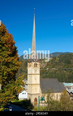 Die Kirche Bischofshofen im Bezirk Pongau Salzburg, Osterreich Stockfoto