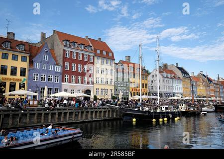 Dänemark. Kopenhagen. Nyhavn-Kanal Stockfoto