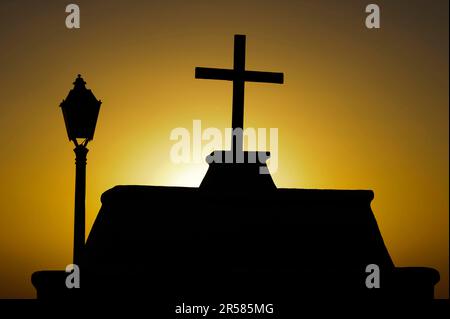 Ermita de San Marcial del Rubicon, Femes, Lanzarote, Kanarische Inseln, Iglesia de San Marcial de Rubicon, Spanien Stockfoto