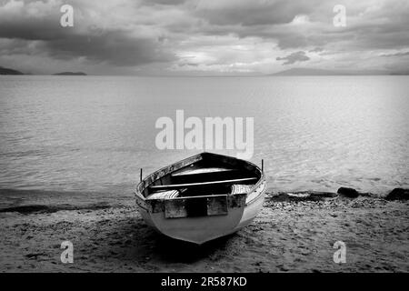 Albanien. Balkan-Halbinsel. Progradec. Strand Stockfoto