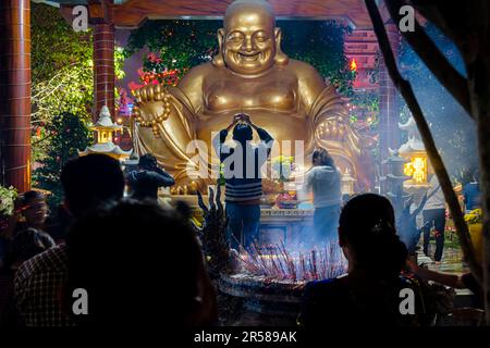 Buddhistische Zeremonie während Tet in Saigon Stockfoto
