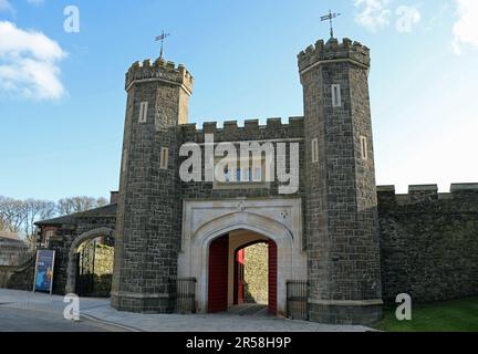 Barbican Gate Lodge in Antrim Town Stockfoto