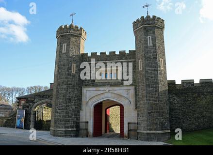 Barbican Gate Lodge in Antrim Town Stockfoto