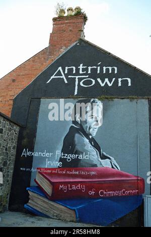 Pogues-Eintritt in Antrim Town Stockfoto