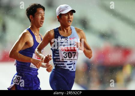 Osaka, Japan. 1. Juni 2023. Suguru Osako Athletics : das Japan Track & Field National Championships 107. Finale der Herren 5000m im Yanmar Stadium Nagai in Osaka, Japan . Kredit: Naoki Morita/AFLO SPORT/Alamy Live News Stockfoto