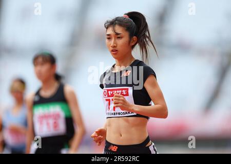 Osaka, Japan. 1. Juni 2023. Nozomi Tanaka Athletics : die Japan Track & Field National Championships 107. Women's 1500m Heat im Yanmar Stadium Nagai in Osaka, Japan . Kredit: Naoki Morita/AFLO SPORT/Alamy Live News Stockfoto