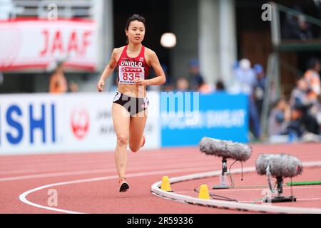 Osaka, Japan. 1. Juni 2023. Yume Goto Athletics : Japan Track & Field National Championships 107. Women's 1500m Heat im Yanmar Stadium Nagai in Osaka, Japan . Kredit: Naoki Morita/AFLO SPORT/Alamy Live News Stockfoto