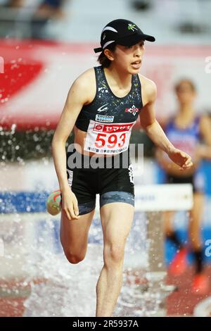 Osaka, Japan. 1. Juni 2023. Reimi Yoshimura Athletics : das Japan Track & Field National Championships 107. Frauenfinale 3000mSC im Yanmar Stadium Nagai in Osaka, Japan . Kredit: Naoki Morita/AFLO SPORT/Alamy Live News Stockfoto