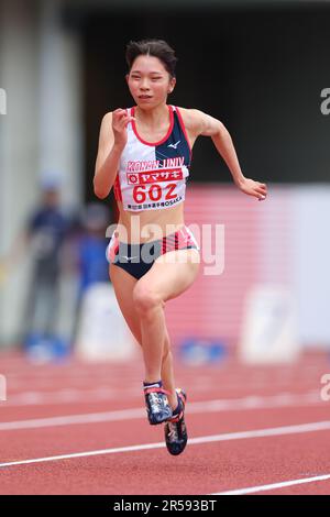Osaka, Japan. 1. Juni 2023. Konomi Komatsu Athletics : die japanische Leichtathletik-Weltmeisterschaft 107. im Yanmar Stadion Nagai in Osaka, Japan . die 100m. Kredit: Yohei Osada/AFLO SPORT/Alamy Live News Stockfoto