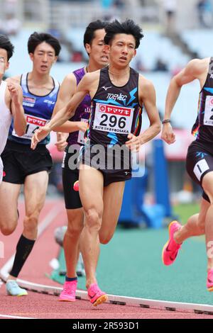 Osaka, Japan. 1. Juni 2023. Kazuki Kawamura Athletics : die Japan Track & Field National Championships 107. Herrenrenrenrenrenrenrenrenrenrennen 1500m im Yanmar Stadium Nagai in Osaka, Japan . Kredit: Yohei Osada/AFLO SPORT/Alamy Live News Stockfoto