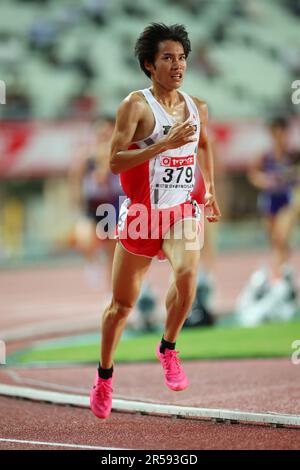 Osaka, Japan. 1. Juni 2023. Kazuya Shiojiri Athletics : das Japan Track & Field National Championships 107. Finale der Herren 5000m im Yanmar Stadium Nagai in Osaka, Japan . Kredit: Yohei Osada/AFLO SPORT/Alamy Live News Stockfoto