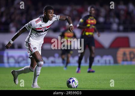 Sao Paulo, Brasilien. 02. Juni 2023. SP - SAO PAULO - 01/06/2023 - COPA DO BRASIL 2023, SAO PAULO X SPORT - Arboleda-Spieler aus Sao Paulo während eines Spiels gegen Sport im Morumbi Stadion für die Copa do Brasil Meisterschaft 2023. Foto: Ettore Chiereguini/AGIF/Sipa USA Guthaben: SIPA USA/Alamy Live News Stockfoto