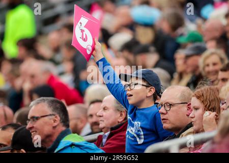 Leeds, England - 01/06/2023 - Cricket - Vitality T20 Blast: North Group - Yorkshire Vikings V Lancashire Lightning - Headingley Stadium, Leeds, England - Yorkshire Fans. Kredit: SWpix/Alamy Live News Stockfoto