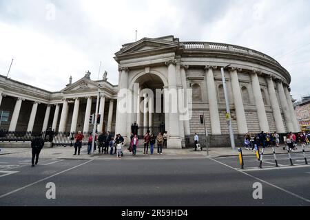 Die irischen Parlamentsgebäude in Dublin, Irland. Stockfoto