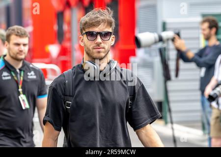 Barcelona, Spanien. 01. Juni 2023. CIRCUIT DE BARCELONA-CATALUNYA, SPANIEN - 01. JUNI: Pierre Gasly, Alpine A523 während des spanischen Grand Prix auf dem Circuit de Barcelona-Catalunya am Donnerstag, 01. Juni 2023 in Montmelo, Spanien. (Foto: Michael Potts/BSR Agency) Kredit: BSR Agency/Alamy Live News Stockfoto