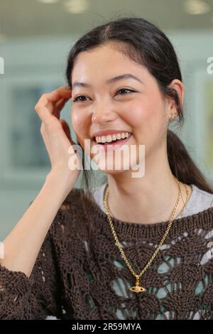 Mika Schneider, known as Mika, poses for a photograph in Minato Ward