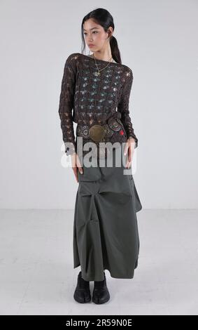 Mika Schneider, known as Mika, poses for a photograph in Minato Ward