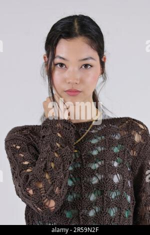 Mika Schneider, known as Mika, poses for a photograph in Minato Ward