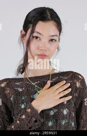 Mika Schneider, known as Mika, poses for a photograph in Minato Ward