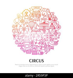 Zirkuskreiskonzept Stock Vektor