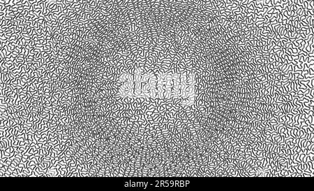 Abstrakte gefaltete Linien mit Musterhintergrund - 3D-Abbildung Stockfoto