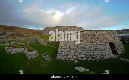 Clickimin Broch historisches schottisches Denkmal, The Willows, 38 South Rd, Lerwick, Sound, Shetland ZE1 0. Stockfoto