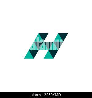 H Logo-Design. Buchstabe H Grundentwurf. H geometrisches Logo Stock Vektor