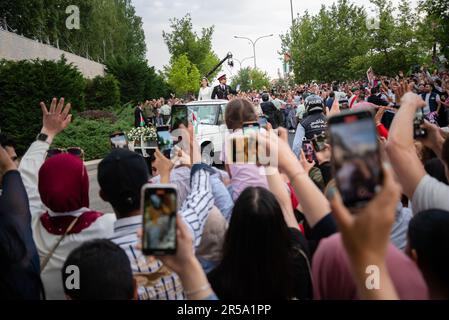 Amman, Jordanien - 1. Juni 2023: Hochzeit des jordanischen Kronprinzen Hussein bin Abdullah Stockfoto