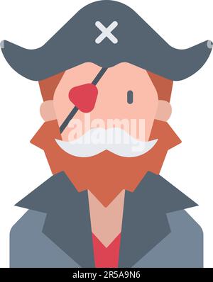 Piratensymbol-Vektorbild. Geeignet für Webanwendungen und Druckmedien für mobile Anwendungen. Stock Vektor