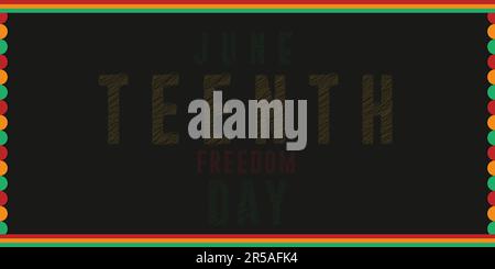 Juneteenth Freedom Day mit Vektordesign im Text-Kritzeldesign. Stock Vektor