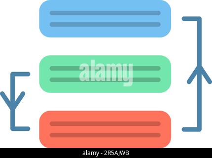 Symbolvektorbild priorisieren. Stock Vektor