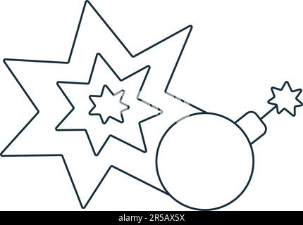 Symbol "Explosionsansicht". Einfarbiges einfaches Schild aus der Performance Kollektion. Explodierendes Symbol für Logo, Vorlagen, Webdesign und Infografiken. Stock Vektor