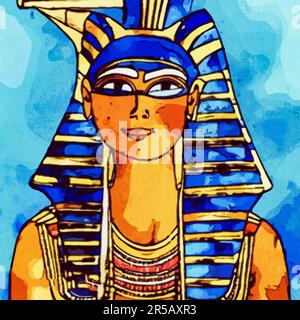 Altägyptischer Hintergrund. Ägyptische Hieroglyphe. Stockfoto
